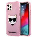 Karl Lagerfeld KLHCP12MCHTUGLP iPhone 12/12 Pro 6,1" pink hardcase Glitter Choupette