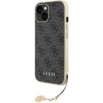 Guess GUHCP15SGF4GGR iPhone 15 / 14 / 13 6.1" grey hardcase 4G Charms Collection - imagine 2