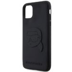 Karl Lagerfeld KLHCN613DRKNK iPhone 11/ Xr 6.1" black hardcase Rubber Karl Head 3D - imagine 6
