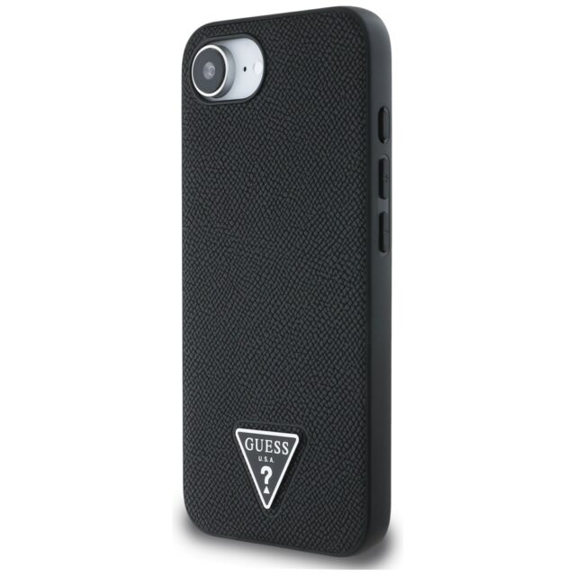 Case Guess Grained Triangle MagSafe for iPhone 16e black - imagine 2