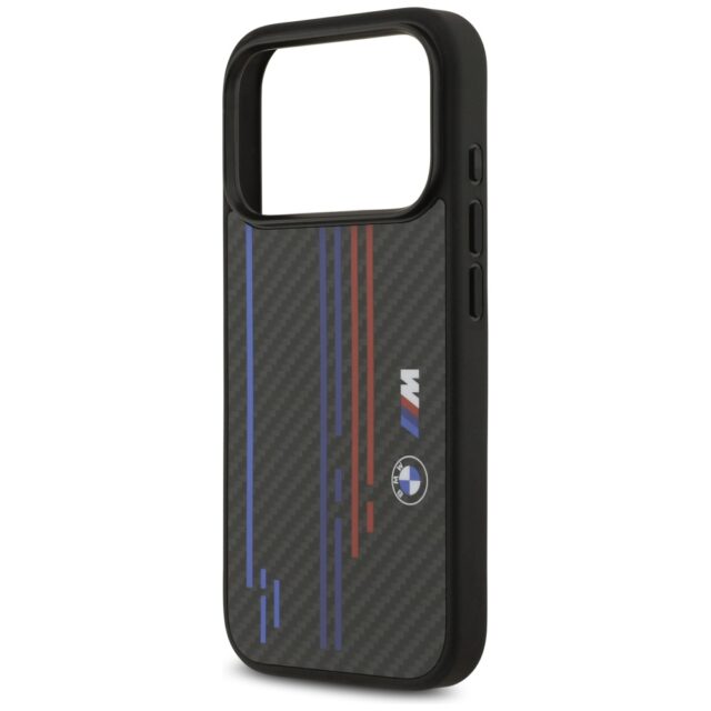 Case BMW M Kevlar Lines & Logo MagSafe for iPhone 17 Pro black - imagine 5