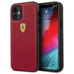 Ferrari FESPEHCP12SRE iPhone 12 mini  5,4" red hardcase On Track Perforated