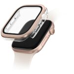 Case UNIQ Voute for Apple Watch Series 10 / 11 46mm tempered glass rose gold