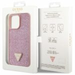 Guess GUHCP14XHDGTPP iPhone 14 Pro Max 6.7" pink hardcase Rhinestone Triangle - imagine 8