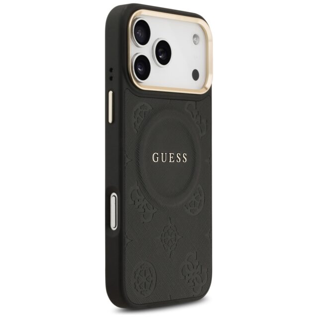 Case Guess Peony Hot Stamp MagSafe for iPhone 17 Pro Max black - imagine 4