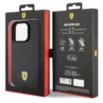 Ferrari FEHMP15LPTEK iPhone 15 Pro 6.1" black hardcase Carbon Metal Logo MagSafe - imagine 8