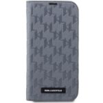 Karl Lagerfeld KLBKP14XSAKLHPG iPhone 14 Pro Max 6.7" bookcase silver Saffiano Monogram - imagine 3