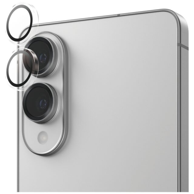 Tempered Glass Camera Lens Protector PanzerGlass Hoops for Samsung Galaxy S25 Edge Transparent - imagine 2