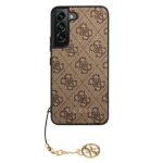 Guess GUHCS22SGF4GBR S901 S22 brown hard case 4G Charms Collection - imagine 3