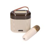 Extralink Kids Karaoke Set LED Speaker 1x Mic White, Bluetooth Speaker, 1 Microphone, AUX, Memory Card Slot, RGB Lighting - imagine 2