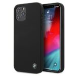 BMW BMHCP12MSILBK iPhone 12 / 12 Pro 6.1" black hardcase Silicone Signature