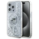 Karl Lagerfeld KLHMP15XLGKCSGH iPhone15 Pro Max 6.7" hardcase transparent Liquid Glitter Karl&Choupe