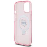 Karl Lagerfeld KLHMP15SHMRSCHP iPhone 15/ 14 / 13 6.1" pink hardcase Ring Stand Choupette Head - imagine 7