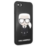 Karl Lagerfeld KLHCI8DLFKBK iPhone 7/8SE 2020 / SE 2022 black hard case Iconic Karl Glitter - imagine 3