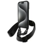 BMW BMHCP16S23PSCCK iPhone 16 6.1" black hardcase M Edition Carbon Stripe & Strap - imagine 4