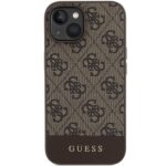Guess GUHCP15SG4GLBR iPhone 15 / 14 / 13 6.1" brown hardcase 4G Stripe Collection - imagine 3