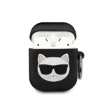 Karl Lagerfeld KLACA2SILCHBK AirPods 1/2  cover black Silicone Choupette
