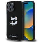 Karl Lagerfeld KLHMP16LSCHPPLK iPhone 16 Pro 6.3" black hardcase Silicone Choupette Head Print