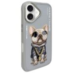 Nimmy case iPhone 16 6.1" gray Glasses Cool Dog - imagine 2