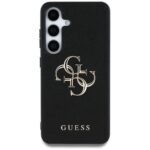 Case Guess Grained Big 4G Logo Small Classic Logo to Samsung Galaxy S25 Plus black - imagine 3
