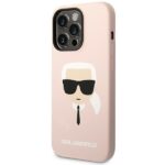 Karl Lagerfeld KLHCP14LSLKHLP iPhone 14 Pro 6,1" hardcase pink Silicone Karl`s Head - imagine 2