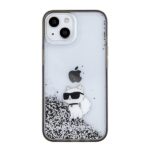 Karl Lagerfeld KLHCP15SLKCNSK iPhone 15/ 14 / 13 6.1" transparent hardcase Liquid Glitter Choupette - imagine 3