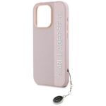 Karl Lagerfeld KLHCP15LPSAKDGCP iPhone 15 Pro 6.1" pink hardcase Saffiano Rhinestones & Charm - imagine 6