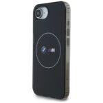 Case BMW IML Metal White Circle MagSafe for iPhone 16e black - imagine 2