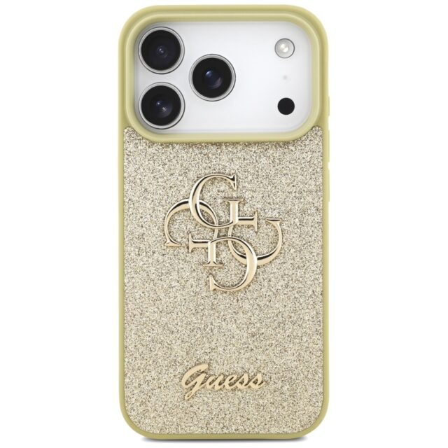 Guess Fixed Glitter Big 4G case for iPhone 17 Pro gold - imagine 3