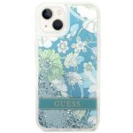 Guess GUHCP14SLFLSN iPhone 14 / 15 / 13 6.1" green hardcase Flower Liquid Glitter - imagine 3