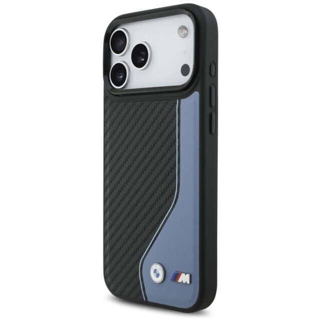 Case BMW M Carbon Logo MagSafe for iPhone 17 Pro Max blue - imagine 2