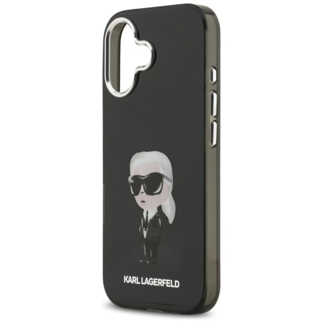 Karl Lagerfeld IML Aquarelle Karl & Logo MagSafe Case for iPhone 17 Black - imagine 6