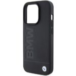 BMW BMHCP15LSLLBK iPhone 15 Pro 6.1" black Leather Hot Stamp - imagine 6
