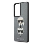 Karl Lagerfeld KLHCS21LSAKICKCSL S21 Ultra G998 silver hardcase Saffiano Ikonik Karl&Choupett - imagine 6