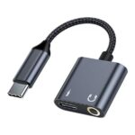 Beline Splitter Adapter USB-C to USB-C/Jack 3.5mm 60W black/black DAC BLNAA01