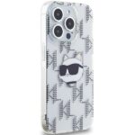 Karl Lagerfeld KLHCP15LHKLPCHT iPhone 15 Pro 6.1" transparent hardcase IML Choupette Head & Monogram - imagine 4