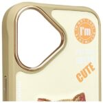 Nimmy case iPhone 16 6.1" khaki Cool&Cute 2.0 Cat - imagine 5