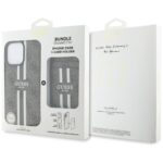 Case Guess 4G Stripes with wallet Magsafe for iPhone 16 Pro Max brown - imagine 6