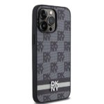 DKNY DKHCP14XPCPTSSK iPhone 14 Pro Max 6.7 inch black hardcase Leather Checkered Mono Pattern & Prin - imagine 4