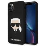Karl Lagerfeld KLHCN58SLKHBK iPhone 11 Pro black hardcase Silicone Karl`s Head