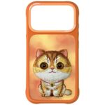 Etui Nimmy Big Eyed Pet 2.0 Cat do        iPhone 17 Pro Max pomarańczowy
