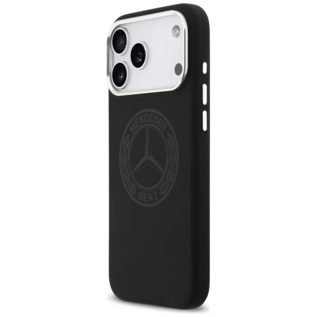 Case Mercedes Silicone Vintage Logo MagSafe for iPhone 17 Pro Max black - imagine 2