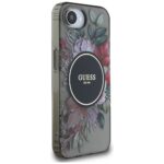 Case Guess IML Flowers MagSafe for iPhone 16e black - imagine 4