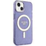 Guess GUHMP14MHCMCGU iPhone 14 Plus / 15 Plus 6.7" purple hardcase Glitter Gold MagSafe - imagine 4