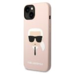 Karl Lagerfeld KLHCP14SSLKHLP iPhone 14/ 15 / 13 6,1" hardcase pink Silicone Karl`s Head - imagine 2