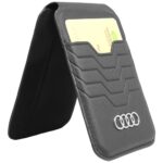 Audi Leather Wallet Card Slot Stand black MagSafe AU-MSCH-GT/D3-BK - imagine 3