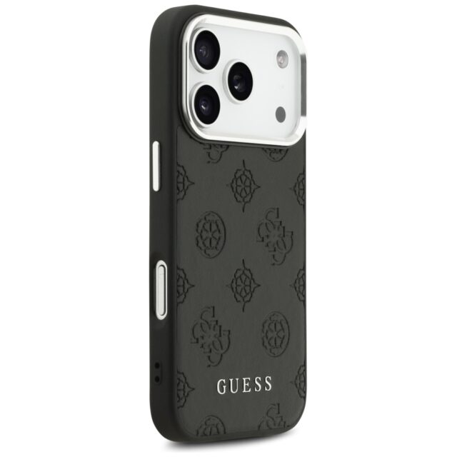 Guess Peony Hot Stamp Script MagSafe Case for iPhone 17 Pro Black - imagine 4