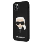 Karl Lagerfeld KLHCN58SLKHBK iPhone 11 Pro black hardcase Silicone Karl`s Head - imagine 2
