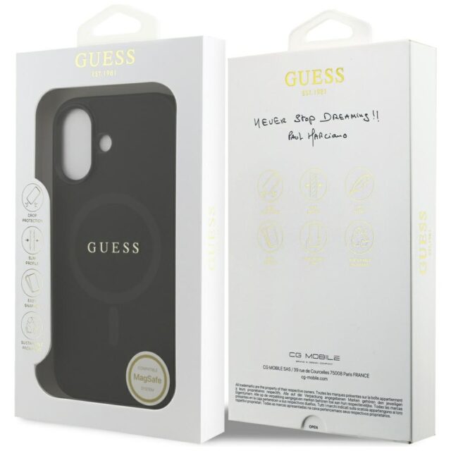 Guess Saffiano Classic Logo MagSafe Case for iPhone 17 Black - imagine 8