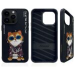 Nimmy case iPhone 15 Pro 6.1"            black Glasses Cool Cat - imagine 2